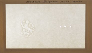 Bulgarian National Bank, a set of watermarked papers for the 1929 issue, comprising 200, 250...