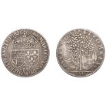 Henrietta Maria, 1628, a silver medal, unsigned [by N. Briot], crowned shields of Britain an...
