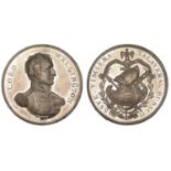 British Victories, [1812], a white metal medal by T. Halliday, uniformed bust of Wellington...