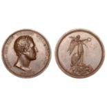 Victories of Viscount Wellington, 1810, a copper medal by T. Wyon Jr, bare head right, rev....