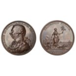 Peace of Amiens, 1802, a copper medal by C.H. KÃ¼chler, armoured bust of George III left, rev...