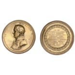 British Battles, [1815], a copper box medal, unsigned, uniformed bust left, rev. legend with...