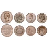Death of the Duke of Bedford, 1802, a copper medal by J.G. Hancock, 42mm (BHM 532); Death of...