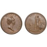 The Young Pretender, 1745, a copper medal [struck c. 1748], unsigned [by C.N. Roettier?], ba...