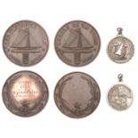 FRANCE, Cercle de la Voile (Est. 1858), bronze award medals by Campan for F.-M. Agry, one na...