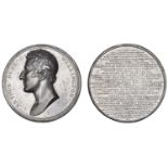 Duke of Wellington Appointed Governor of Plymouth, 1819, a white metal medal by T. Webb [aft...