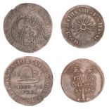 Royal Oak Lottery, c. 1665, copper, tree with banner inscribed the loyall svfferers, rev. di...