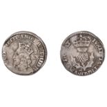 Charles I (1625-1649), Third coinage, Briot's issue, Twenty Pence, no mm., signed b below bu...