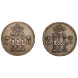 Charles II (1660-1685), Pattern Farthing, undated, in copper, three pillars flanked by crown...