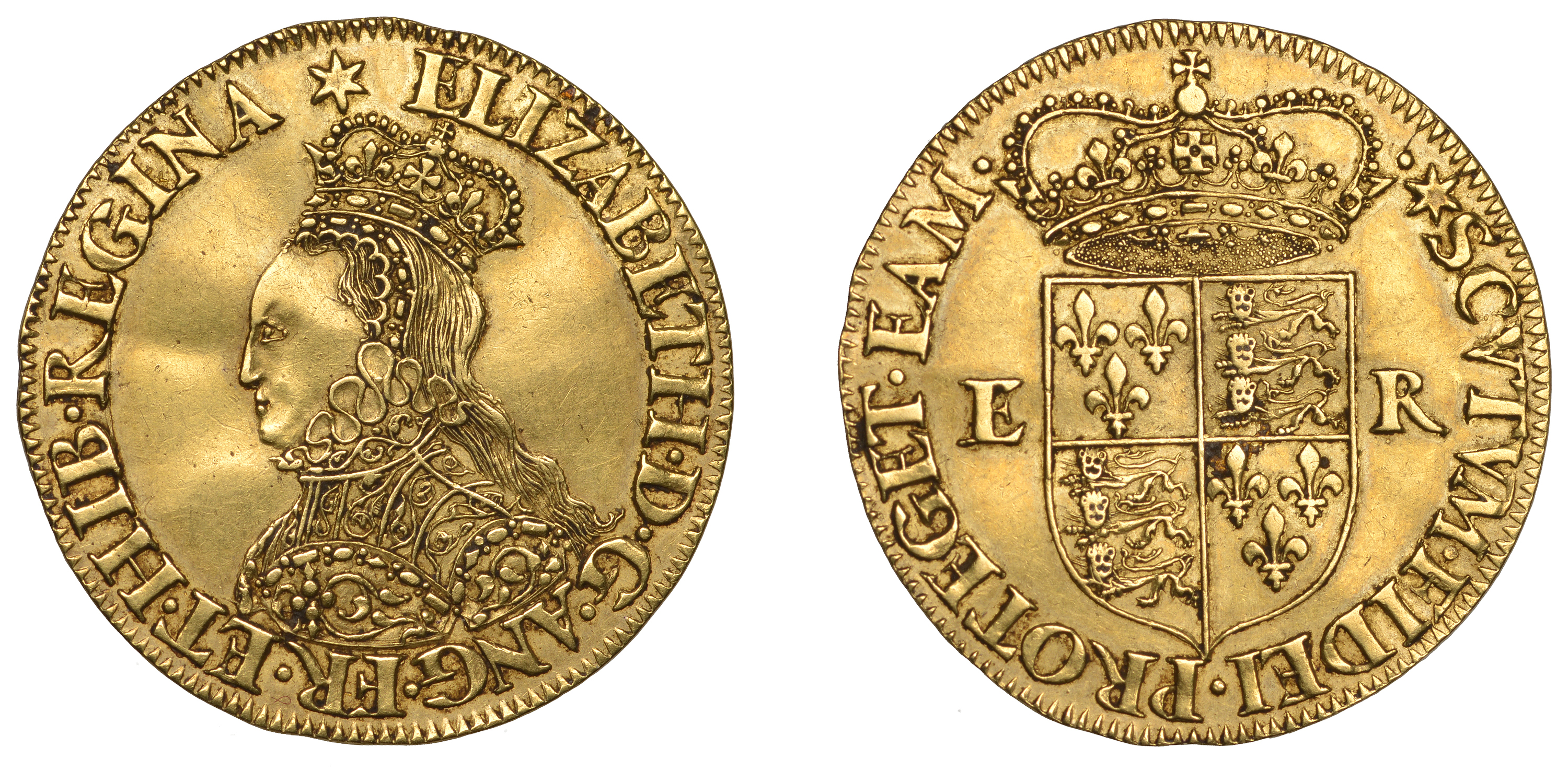 Elizabeth I (1558-1603), Milled coinage, Half-Pound, undated [1562], mm. star, bust C, eliza...