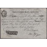 Leeds and London Bank of Economy, for John Fossey, a poorly printed notes in the style of a...