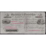 Swaledale & Wensleydale Banking Company, Bedale, unissued Â£10, 186-, no serial number, CANCE...