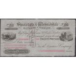 Swaledale & Wensleydale Banking Company, Bedale, unissued Â£20, 186-, no serial number, CANCE...