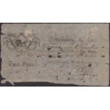 Shrewsbury, for Trickweight, Shovel, Axe and Self, a skit note for 2 Pence, 4 June 1792, ser...