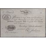 Bath, for Charles Stockman, 5 Milsom Street, a note promising to 'dress Ladies and Gentlemen...