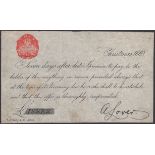 A skit note in the style of a post bill, printed by Tom Smith & Co. London, denominated in K...