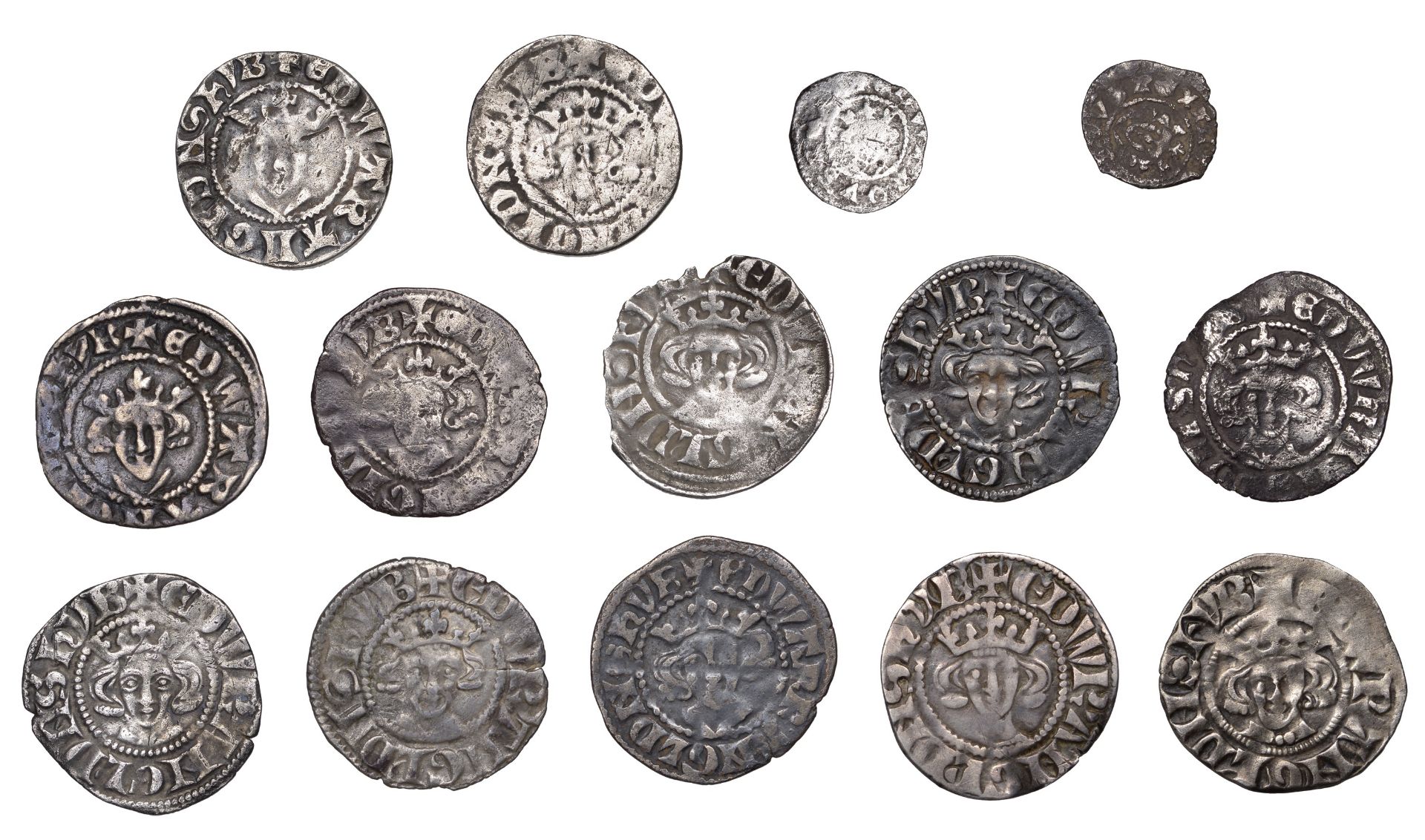 Edward I (1272-1307), Penny, class 3g, Lincoln, 1.41g/6h (N 1022; S 1427); together with oth...