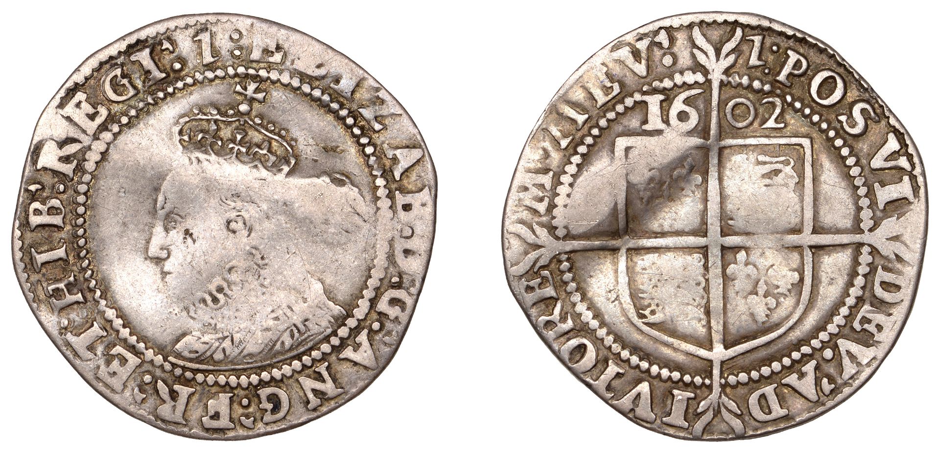 Elizabeth I (1558-1603), Seventh issue, Sixpence, 1602, mm. 1, bust 6C, 2.82g/1h (N 2015; S...