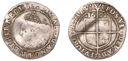 Elizabeth I (1558-1603), Seventh issue, Sixpence, 1602, mm. 1, bust 6C, 2.82g/1h (N 2015; S...