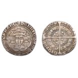 Henry VI (First reign, 1422-1461), Annulet issue, Groat, Calais, mm. cross II, reads angl, n...