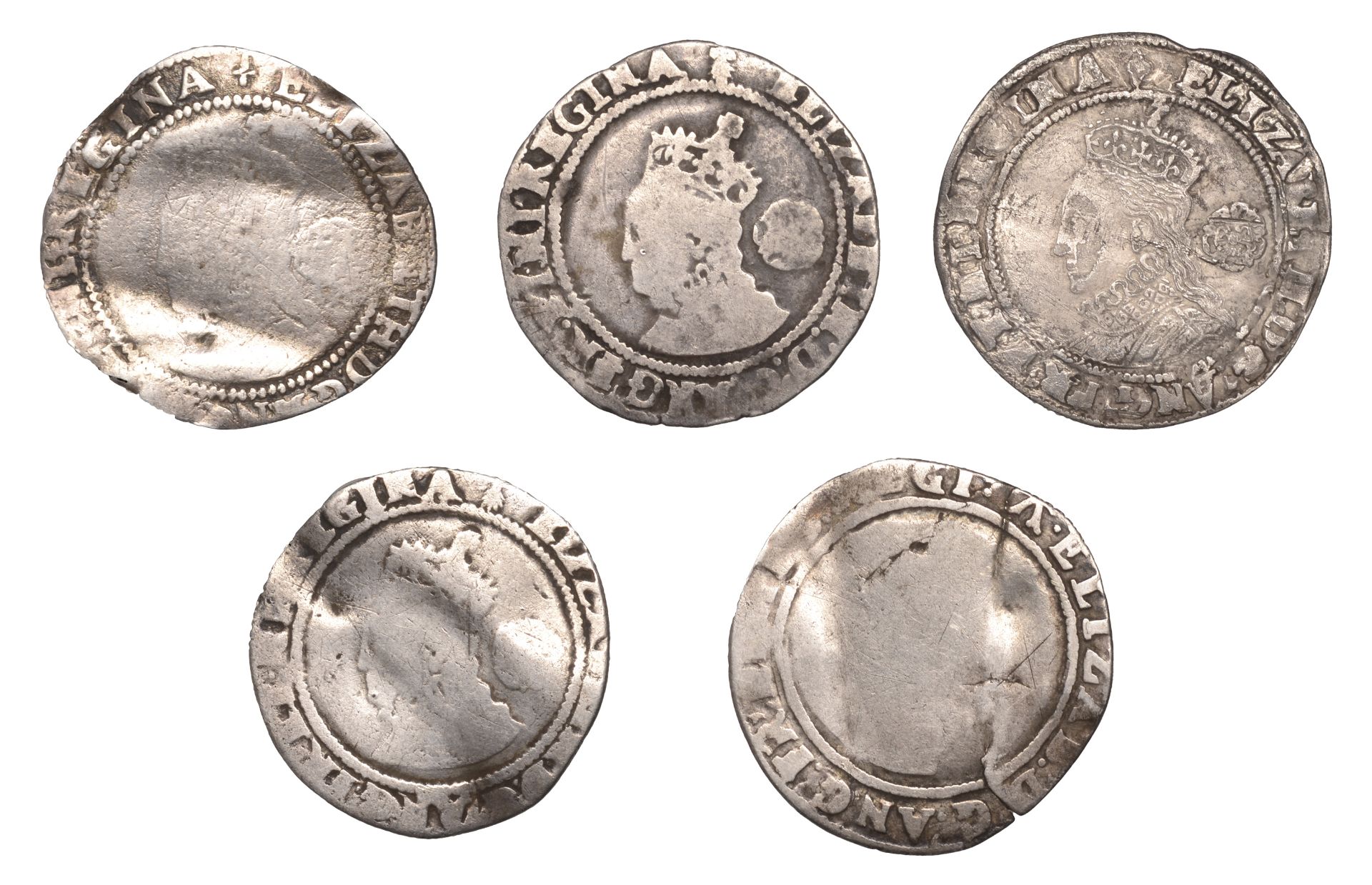 Elizabeth I (1558-1603), Fourth issue, Sixpences (3), 1572, 1573, both mm. ermine, 1573, mm....