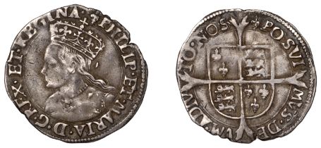 Philip and Mary (1554-1558), Groat, mm. lis, 2.03g/4h (N 1973; S 2508). A few surface marks,...