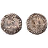 Mary (1553-1554), Groat, mm. pomegranate, reads fr and regi, 1.89g/4h (N 1960; S 2492). Near...