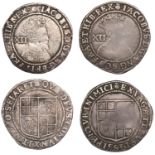 James I (1603-1625), First coinage, Shilling, mm. thistle, second bust, 5.84g/3h (N 2073; S...