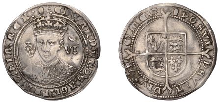 Edward VI (1547-1553), Third period, Fine issue, Sixpence, London, mm. tun, 3.17g/12h (N 193...