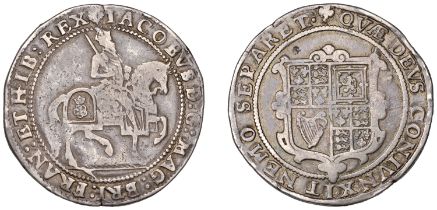 James I (1603-1625), Third coinage, Crown, mm. trefoil (over lis both sides), reads bri, gra...