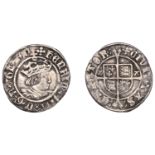 Henry VIII (1509-1547), Second coinage, Halfgroat, Canterbury, Abp Warham, mm. cross patonce...