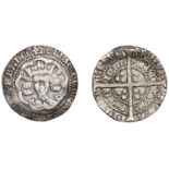 Henry V (1413-1422), Definitive issues, Groat, class C, mm. pierced cross, mullet on king's...