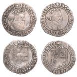 James I (1603-1625), First coinage, Sixpences (2), both 1603, mm. thistle, first and second...
