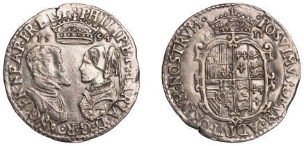 Philip and Mary (1554-1558), Shilling, 1554, full titles and mark of value, reads hisp, 6.17...