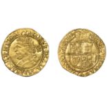 James I (1603-1625), Third coinage, Half-Laurel, mm. trefoil, fourth bust, small ties, 4.35g...