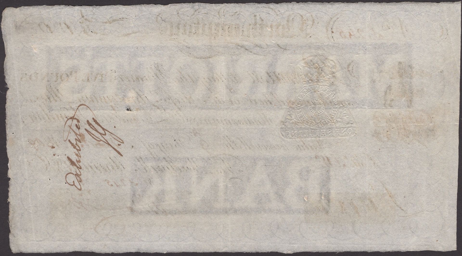 Northampton Bank, for Richard Marriott & Co., Â£5, 9 November 1809, serial number S.245, Marr... - Bild 2 aus 2
