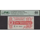 Treasury Series, John Bradbury, 10 Shillings, ND (1914), serial number B/54 04994, in PMG ho...