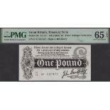 Treasury Series, John Bradbury, Â£1, 7 August 1914, serial number D/11 007477, the 3mm variet...