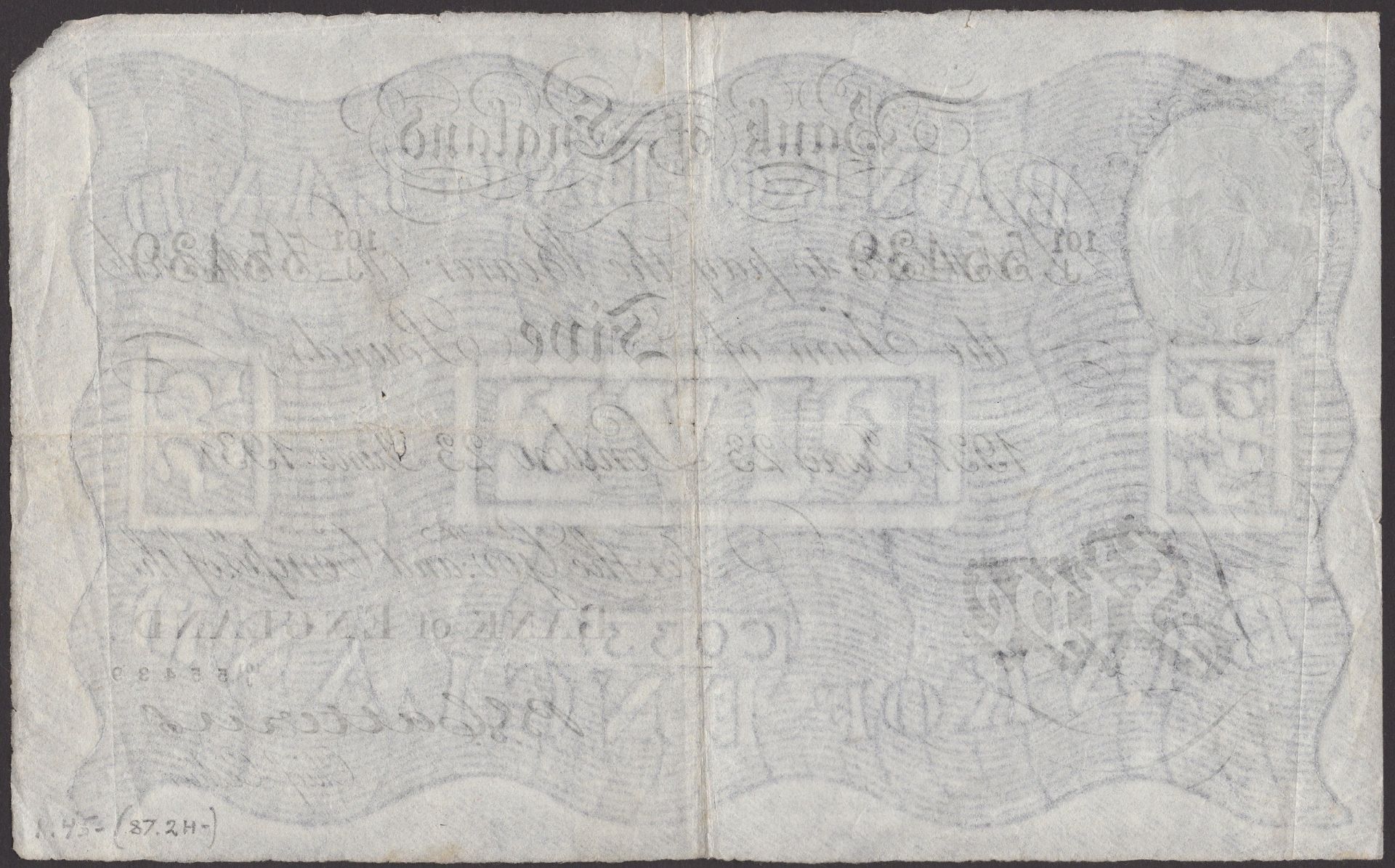 Bank of England, Basil G. Catterns, Â£5, London, 23 June 1931, serial number 101/J 55439, sma... - Image 2 of 2