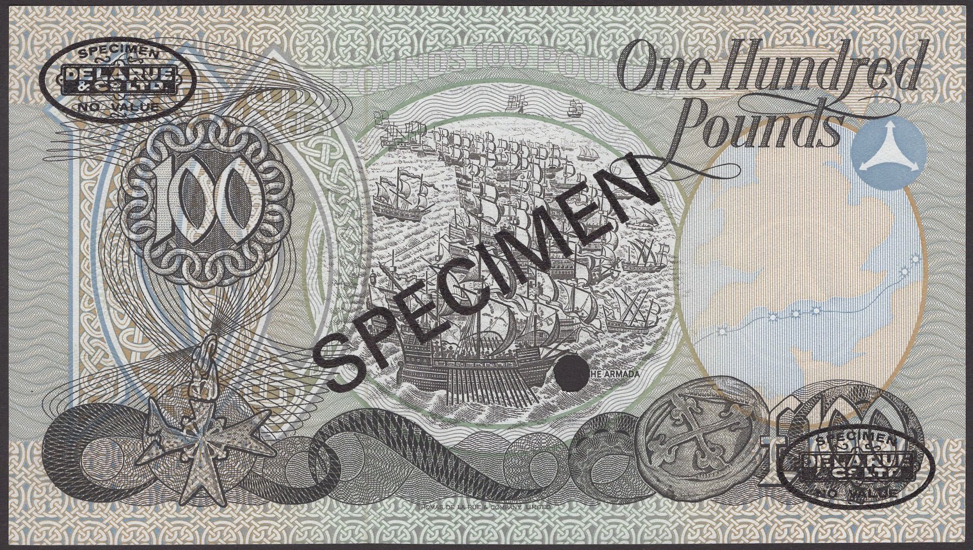 Provincial Bank of Ireland Ltd, specimen Â£100, 1 March 1981, serial number TN000000, Hollway... - Image 2 of 2