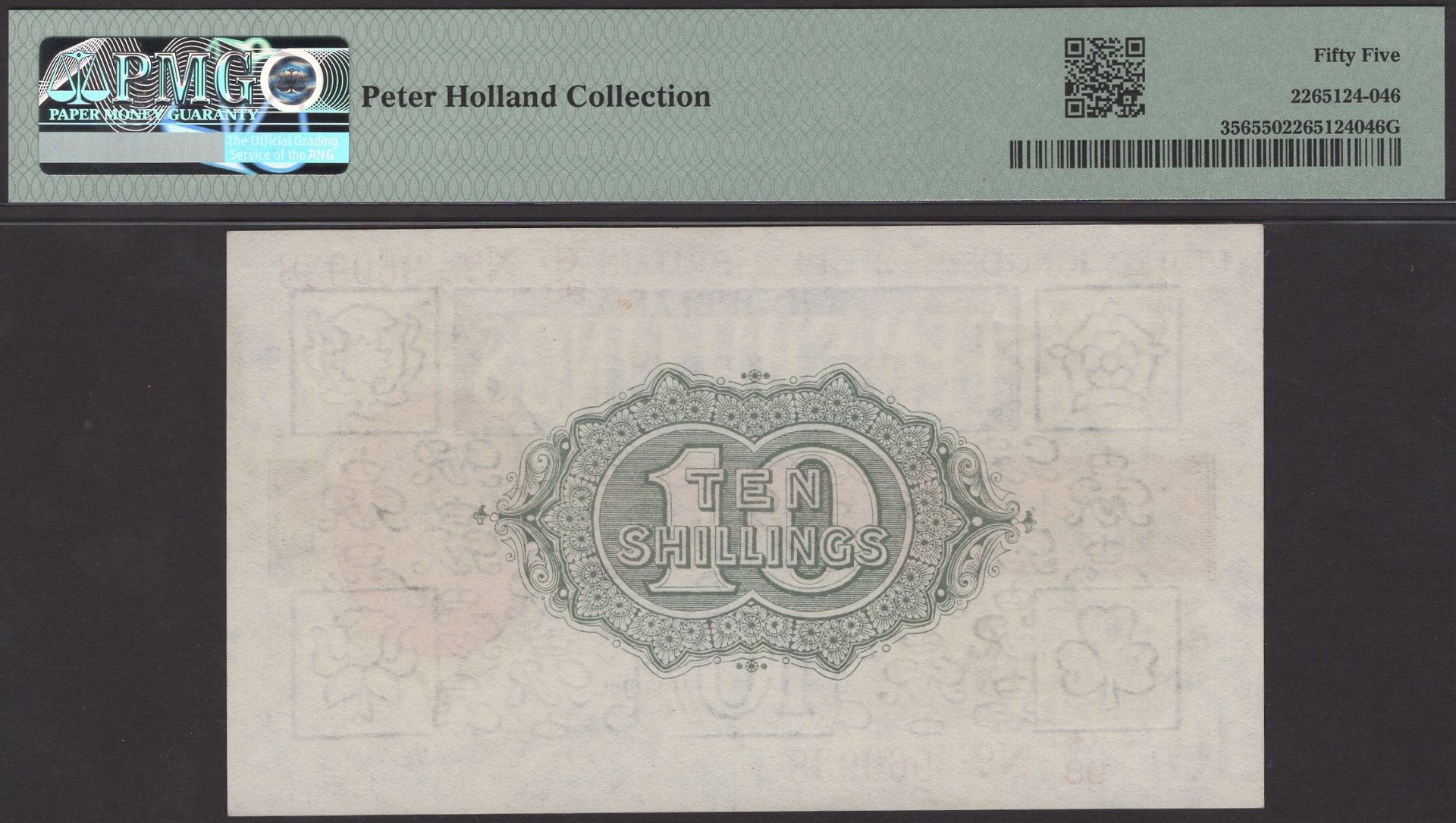 Treasury Series, Warren Fisher, 10 Shillings, 30 September 1919, serial number G/98 960938 (... - Bild 2 aus 2