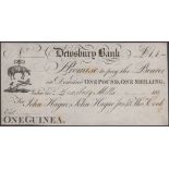 Dewsbury Bank, for John Hague, John Hague Junr & Thomas Cook, proof 1 Guinea, 181-, no seria...