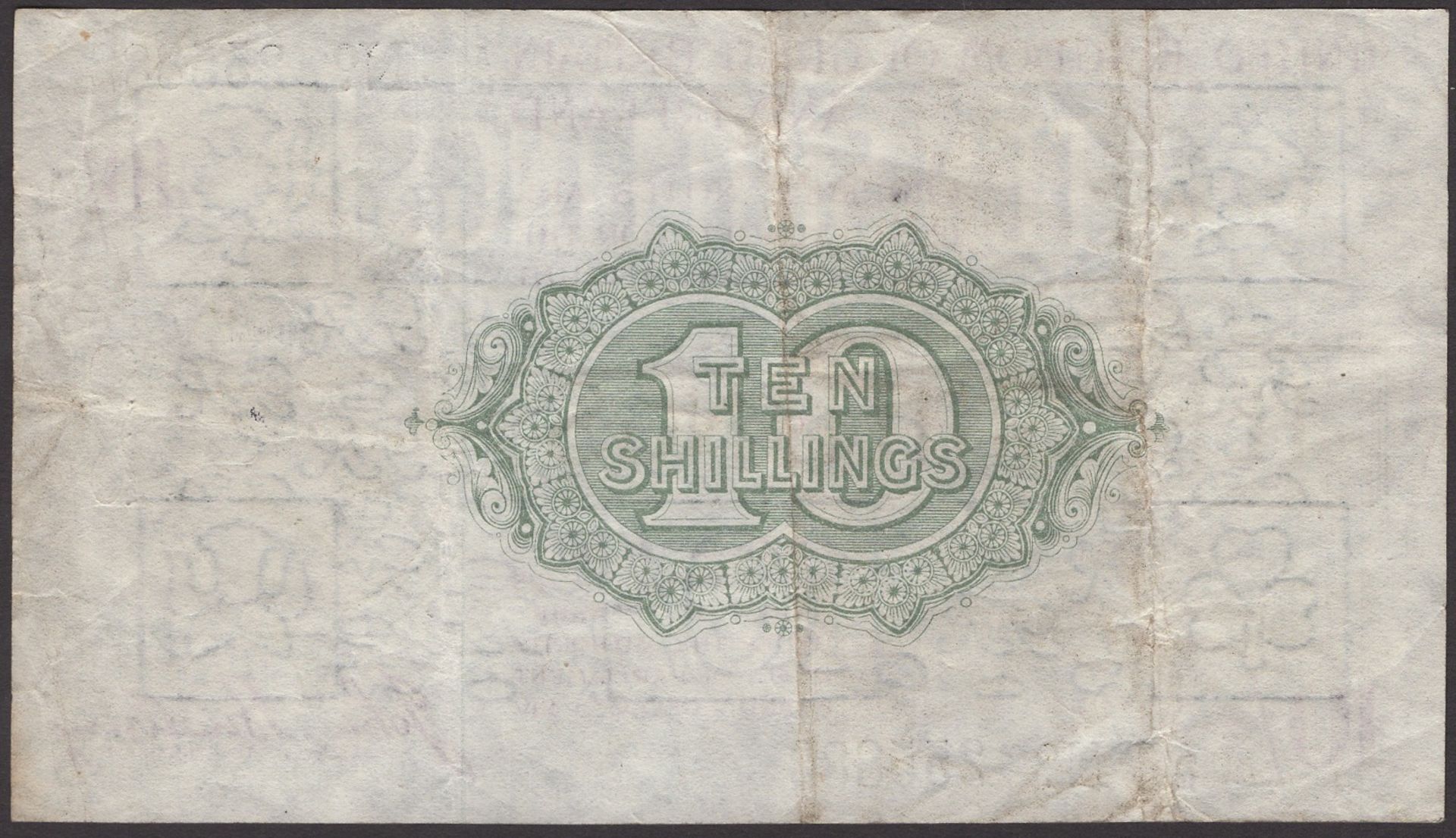 Treasury Series, John Bradbury, 10 Shillings, 22 October 1918, serial number A/10 255882 (do... - Bild 2 aus 2