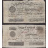 Lynn Regis & Norfolk Bank, for Jarvis & Jarvis, Â£5, 15 October 1887, serial number B9410, A....