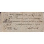 Wakefield Bank, for Ingram, Kennet & Ingram, 1 Guinea, 2 December 1799, serial number I265,...