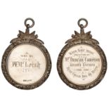 Weem (Perthshire) Agricultural Association, 1903, a silver award medal by W.H. Haseler (Pres...
