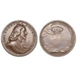 Charles I, Memorial, a copper medal by J. & N. Roettier, undated [struck c. 1695], armoured...