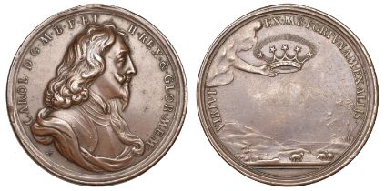 Charles I, Memorial, a copper medal by J. & N. Roettier, undated [struck c. 1695], armoured...