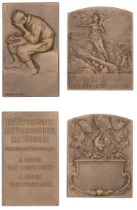 FRANCE, Le VÃªtement du Prisonnier de Guerre (est. 1914), a bronze plaquette by M. Blondat af...
