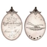 Highland Society of Scotland, 1831, an oval silver award medal by J. McKay, named (Given by...